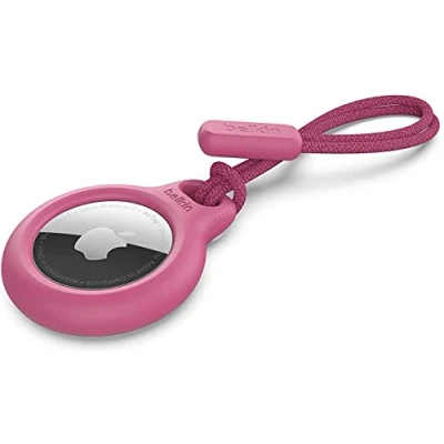 Abbildung von Apple AirTag Anhänger Belkin Secure Holder Strap Kunststoff / Rosa