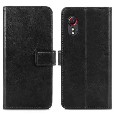 Abbildung von Samsung Galaxy Xcover 5 Hülle Kunstleder iMoshion Klapphülle Handyhülle Schwarz