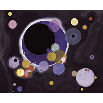 Abbildung von 1art1 Wassily Kandinsky Poster Einige Kreise, 1926 Bilder Leinwand Bild Auf Keilrahmen XXL Wandbild Kunstdruck Als Leinwandbild 50x40 cm