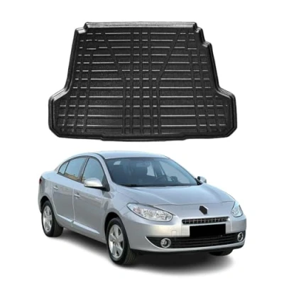 Abbildung von OMAC Kofferraumwanne Laderaumwanne kompatibel mit Renault Fluence 2010 2021 Gummi TPE Schwarz