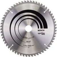Abbildung von Bosch 1x PRO Wood Kreissägeblatt für Netz Kapp‑ und Gehrungssägen (für Weichholz, Hartholz, Ø mm, Professional Zubehör Kapp Gehrungskreissäge)
