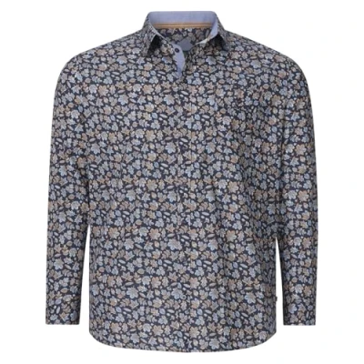 Abbildung von Charles Colby Hemd, Herren, Größe: 4XL, Dunkelblau gemustert