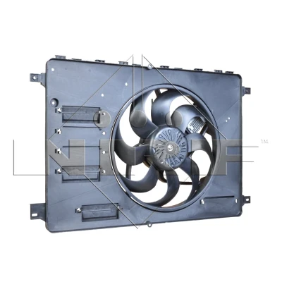 Abbildung von NRF 47626 Lüfter 370 12 280 mit Kühlerlüfterrahmen (Zarge) Steuergerät FORD: Galaxy Mk2 MPV, S Max Mk1, MONDEO 4 Turnier