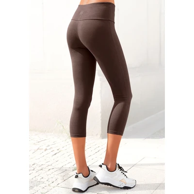 Abbildung von LASCANA Caprileggings, mit breitem weichem Bündchen, Loungewear