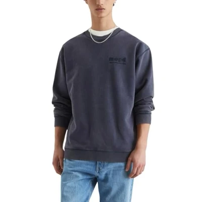 Abbildung von Marc O&#039;Polo Denim Herren Sweatshirt aus Bio Baumwolle Relaxed Fit, Blau (True Navy), L