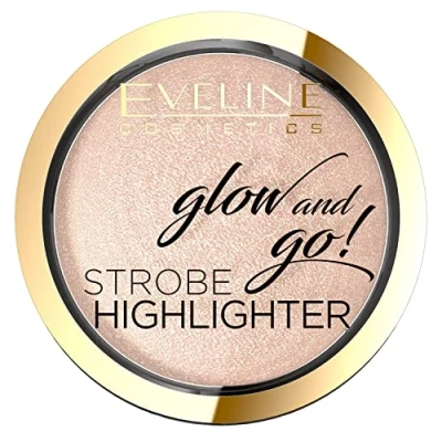 Abbildung von Eveline Cosmetics Glow and Go Illuminating Powder Nr. 01 Champagne Hohe Konzentration an perlmuttartigen Partikeln für einen strahlenden, konturierten Look