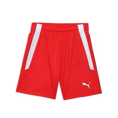 Abbildung von Puma Teamliga kurze Sporthose für Kinder, Größe: 176, Rotweissweiss