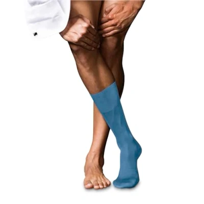 Abbildung von FALKE Damen No. 9 M SO Pure Fil d&#039;Écosse Baumwolle einfarbig 1 Paar Socken, Blau (Nautical 6531), 39 40