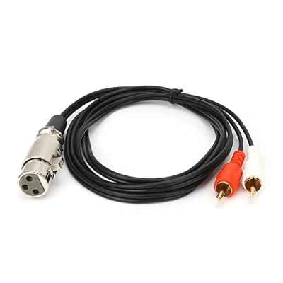 Abbildung von SiYear XLR Y Splitter Patchkabel, 1 Buchse auf 2 Cinch Stecker, Adapterkabel, 3 poliger Mikrofon Splitter, 2RCA 1,5 m