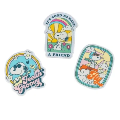 Abbildung von Grupo Erik Patches zum Aufbügeln Bügelbilder für Textilien Peanuts Snoopy Set 3 Bügelflicken Aufnäher Erwachsene und Kinder