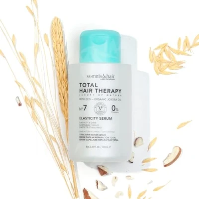 Abbildung von somnis&amp;hair Total Hair Therapy Haarserum, 0 % Parabene, Sulfate mit natürlichen Wirkstoffen, vegan, 100 ml.