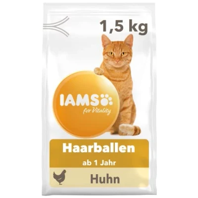 Abbildung von IAMS for Vitality Anti Haarballen Katzenfutter trocken Trockenfutter für Katzen ab 1 Jahr, 1,5 kg