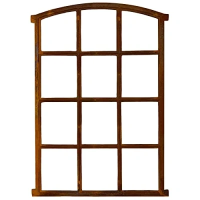 Abbildung von Aubaho Dekoobjekt Eisenfenster Stallfenster Scheunenfenster Fenster Eisen 94cm Rost Anti