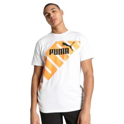 Abbildung von Puma Power Graphic Tshirt print, Herren, Größe: XL, White