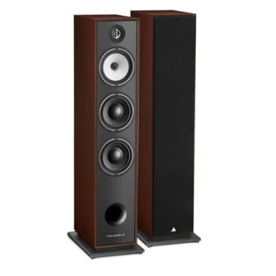 Abbildung von TRIANGLE BOREA BR08 Hi Fi Standlautsprecher Belastbarkeit 150W Leistung 92 dB/W/m 16 cm Lautsprecher Vielseitiges Musik und Heimkino 206 x 1020 314 mm Nussbaum (Paar)