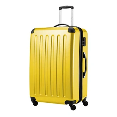 Abbildung von HAUPTSTADTKOFFER Alex Großer Hartschalen Koffer, 4 Doppel Rollen, Trolley, Rollkoffer, Reisekoffer, Volumenerweiterung, 75 cm, 119 Liter, Gelb