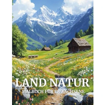 Abbildung von Land Natur Malbuch für Erwachsene: 40 beruhigende Malseiten mit idyllischen und Landschaftsmotiven kreative Entspannung.