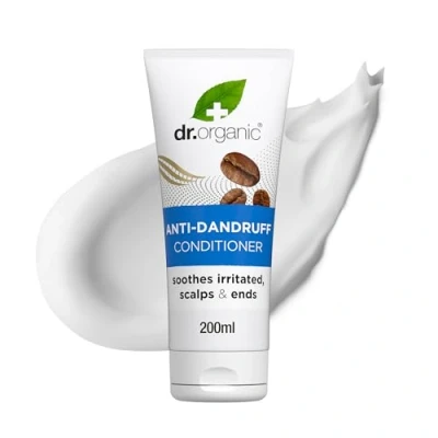 Abbildung von Dr. Organic Kaffee Anti Schuppen Conditioner, gesunde Kopfhaut, Herren, Damen, natürlich, vegan, tierversuchsfrei, paraben und SLS frei, recycelt &amp; recycelbar, biologisch, 200ml