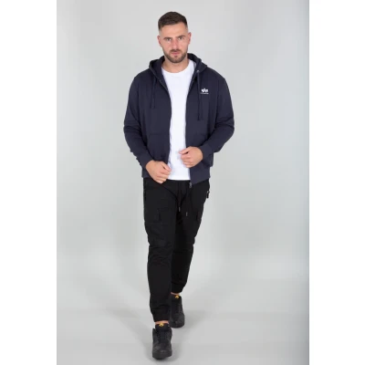 Abbildung von Alpha Industries Basic Hoody SL Sweatjacke, Herren, Größe: 3XL, Rep.blue