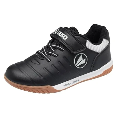 Abbildung von JAKO Finesto Unisex Trainingsschuh für Kinder, Größe: 33, Jet black/white Schuhe