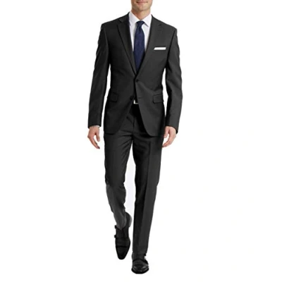 Abbildung von Calvin Klein Herren Anzughose Business Anzug Hosen Set, Dunkelgrau, 31W / 32L