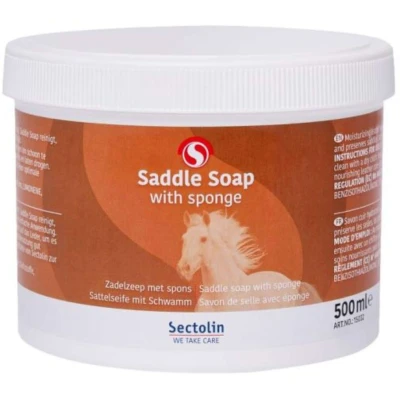 Abbildung von Sectolin Sattelseife mit Schwamm 500ml
