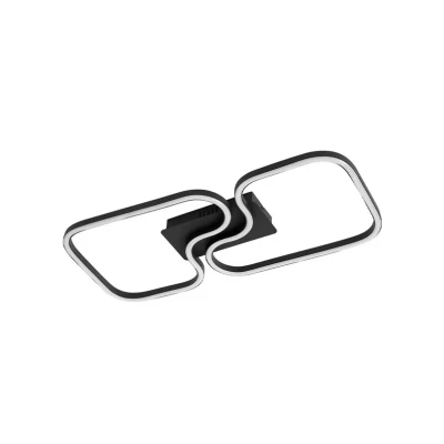 Abbildung von Lucande LED Deckenleuchte Amiya, 64 cm, schwarz, Aluminium