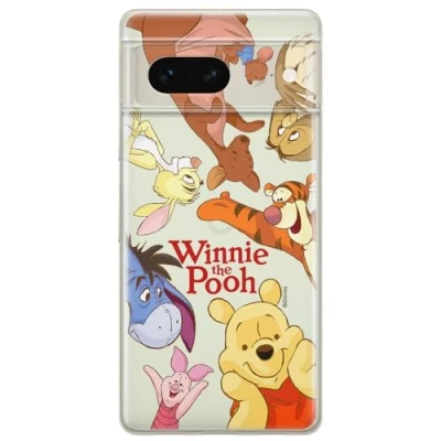 Abbildung von ERT GROUP Handyhülle für Google Pixel 7 Original und offiziell Lizenziertes Disney Muster Winnie The Pooh &amp; Friends 046 optimal an die Form des Handy angepasst, teilweise transparent