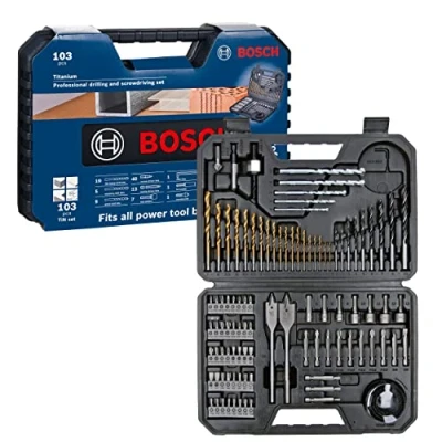 Abbildung von Bosch Professional Bohrer und Bit Set Titanium Pro Schraubendreher 103 tlg (2608594070)