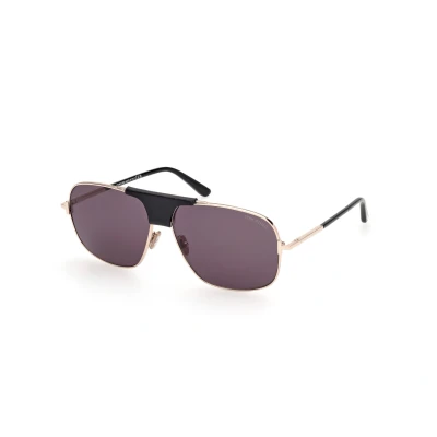 Abbildung von Tom Ford TEX Sonnenbrille Shiny rose goldcoloured/smoke, Herren, Größe: 62, gold coloured/smoke