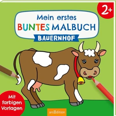 Abbildung von Mein Erstes buntes Malbuch ab 2 Bauernhof: mit farbigen Vorlagen Ausmalen einfachen Motiven