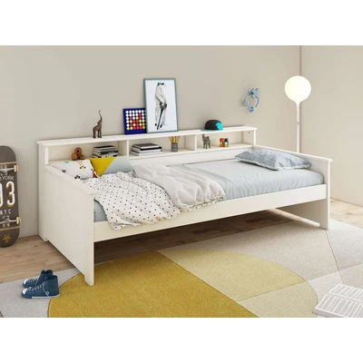 Abbildung von Home affaire Jugendbett &quot;KERO, Daybed, Stauraumbett, platzsparend, Stauraum, 90x200cm&quot;, zertifiziertes Massivholz, mit Ablagefächern, Schublade optional