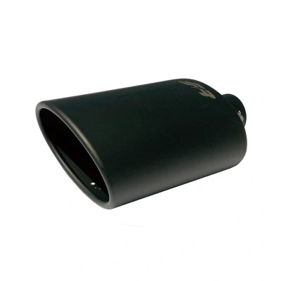 Abbildung von Simoni Racing Auspuffzierstück Oval/Schräg Schwarz 150x100xL255mm Anschluß &gt;37 54mm