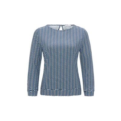 Abbildung von Opus Dreiviertelarm Susta Langarmshirt, Damen, Größe: 38, Blue salt