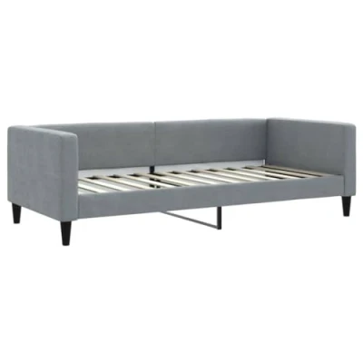 Abbildung von vidaXL Bett Tagesbett Hellgrau 90x200 cm Stoff