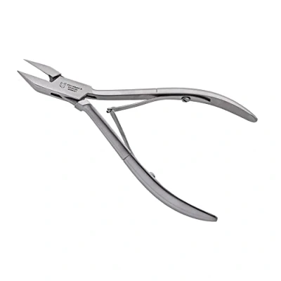 Abbildung von OTTO HERDER NAGELZANGE Eckenzange spitz 11.5 cm aus Edelstahl gegen eingewachsene Zehennägel Fußpflege für arbeiten in der Nagelfalz mit verschraubten Doppelferdern