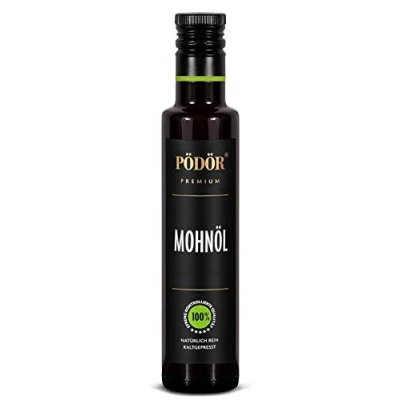 Abbildung von PÖDÖR Mohnöl 250 ml kaltgepresst naturbelassen ungefiltert