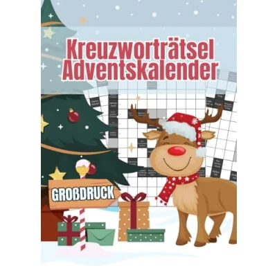 Abbildung von Kreuzworträtsel Adventskalender Großdruck: Der Rätsel Weihnachtskalender 2023 für Senioren Mit großer Schrift das perfekte Geschenk Oma und Opa