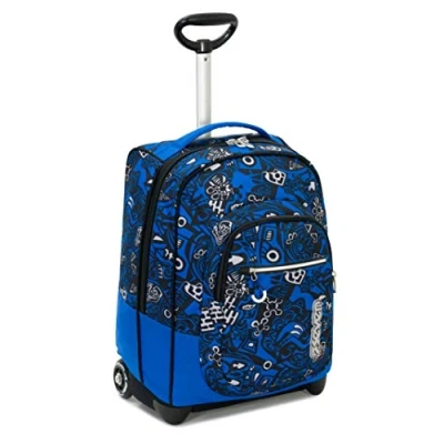 Abbildung von Seven TROLLEY, 2 in 1, Schulranzen mit Rollen, Rucksack Trolleyfunktion für Kinder, ab 1. Klasse, Schule, Reisen, Mädchen&amp;Jungen, blau, FIT NOONGAR