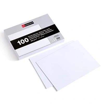 Abbildung von Miquelrius Karteikarten, 100 glatte Notizkarten, Lernkarten, 200 g/m² Offset Kartenpapier, Größe 160 x 215 mm