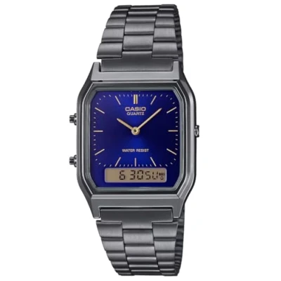 Abbildung von Casio Analog Digital Fashion Quarz Herren Vintage AQ 230GG 2A, grau, 38.8x29.8x8.1mm, Formell