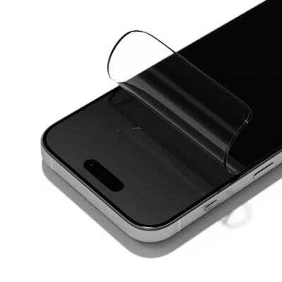 Abbildung von RhinoShield Impact Screen Pro Transparent Bildschirmschutz kompatibel mit [iPhone 15 Pro] Überlegener Aufprallschutz, Kratzfest, Blaulichtfilter, inkl. Ausrichtungsrahmen