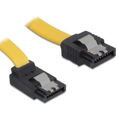 Abbildung von Delock Kabel SATA 30cm oben/gerade Metall gelb