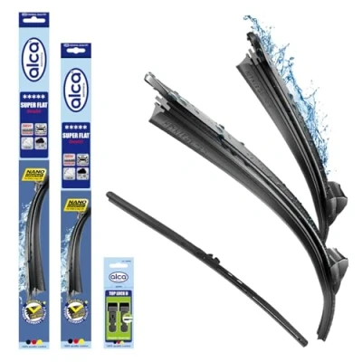 Abbildung von alca® Scheibenwischer Set mit Heckscheibenwischer passend für BMW X2 (03.2018 10.2024) SUPER FLAT Flachbalkenwischer Front und Heckwischer