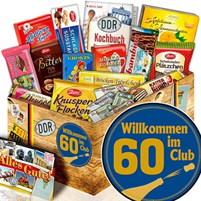 Abbildung von Wilkommen im Club 60 / Geschenk Set DDR Schokolade/Geschenk 60. Geburtstag