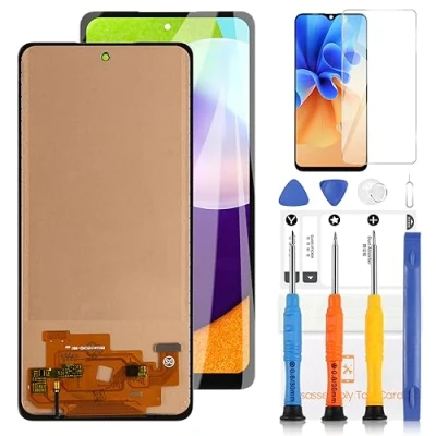 Abbildung von LADYSON LCD Bildschirm für Samsung Galaxy A52 4G A525F Display Touchscreen Digitizer Montage Ersatz Set mit Werkzeug (Schwarz, nicht A52S &amp; 5G)