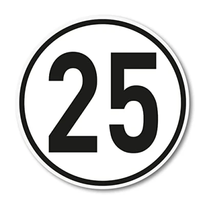 Abbildung von 25 km/h Aufkleber I Größe Ø 20 cm Geschwindigkeitsaufkleber kfz536
