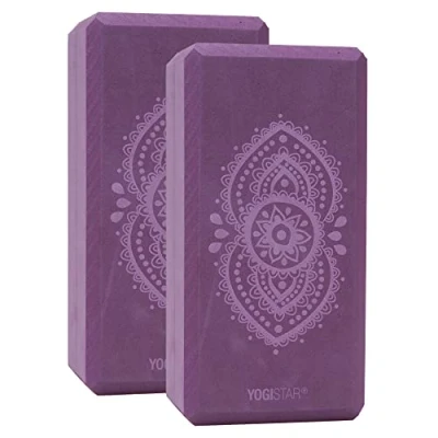 Abbildung von Yogablock Basic Art Set Ajna Chakra (2 Stück) Yoga Aubergine Stabil YOGISTAR