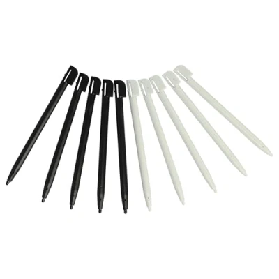 Abbildung von vhbw 10x Eingabestifte kompatibel mit Nintendo DSi, DSi XL, 2DS, DS Lite Spielekonsole 8,8 cm lang, Schwarz Weiß