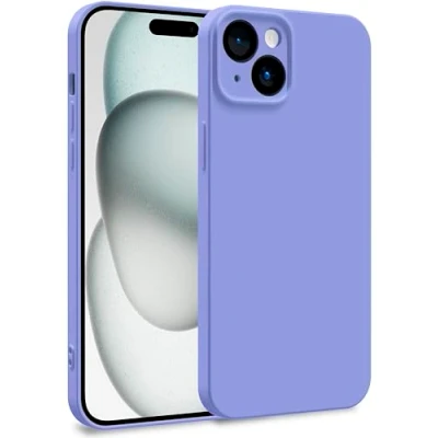Abbildung von MyGadget Hülle für iPhone 15 Plus Zweilagige Handyhülle mit Kameraschutz Cover Innenfutter &amp; Silikon außen Flieder